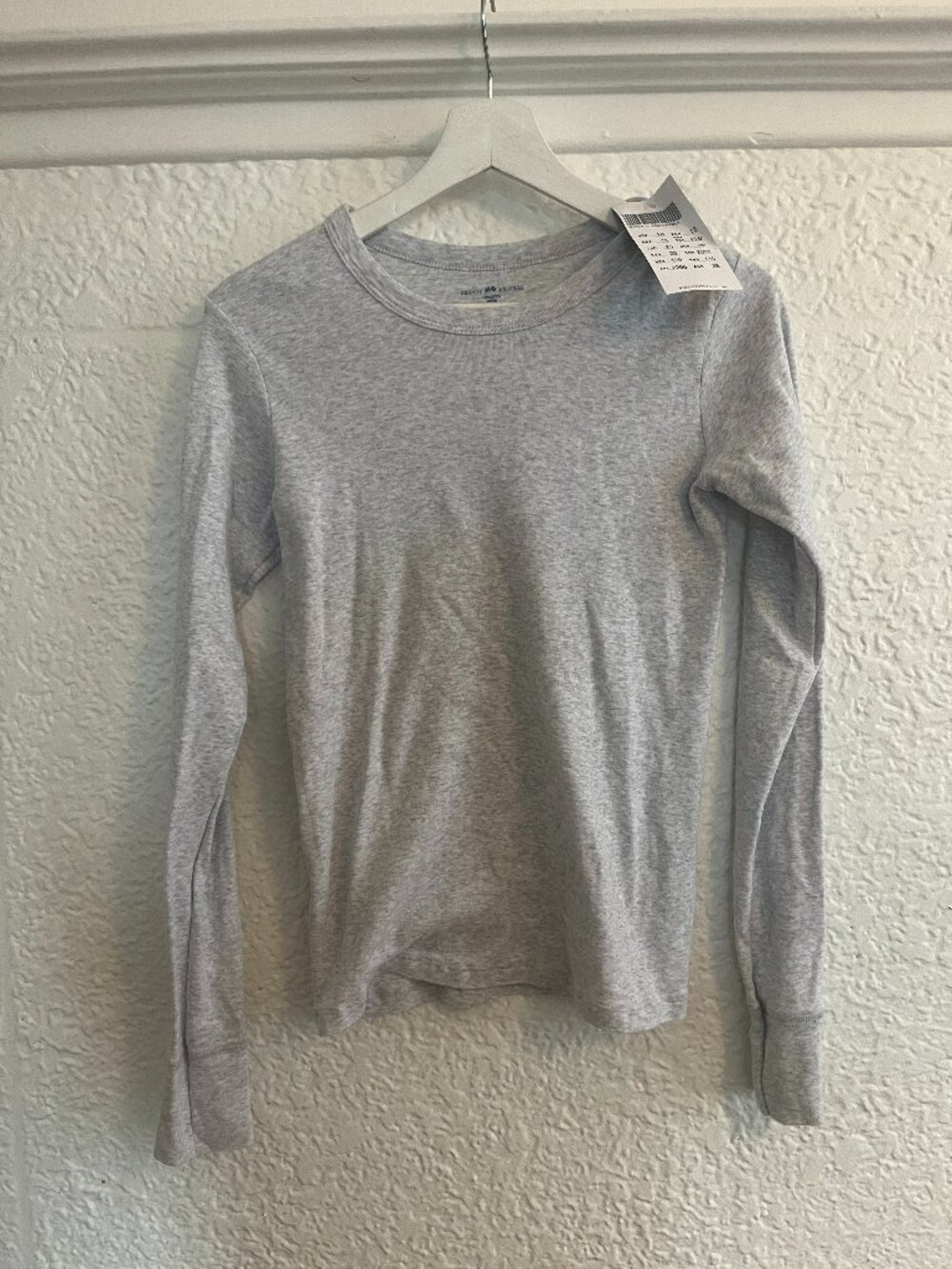 Brandy Melville Gray Cotton Long Sleeve Top – New with Tags